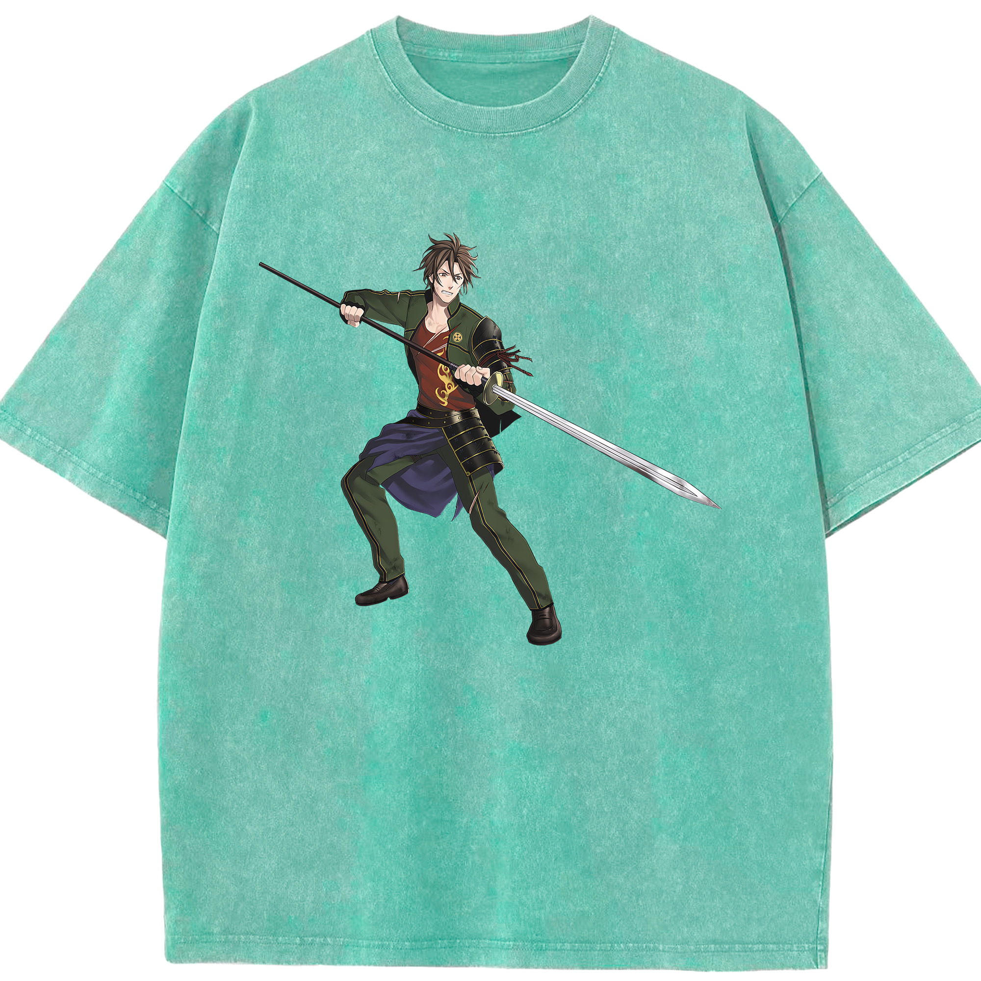 （画像用） 刀剣乱舞 Touken Ranbu 綿100% ヴィンテージ風 半袖Tシャツ（フロントプリント）